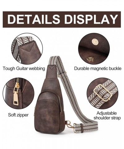 Leather Backpack Purse for Women Small Sling Bag for Women Crossbody $22.35 Backpacks