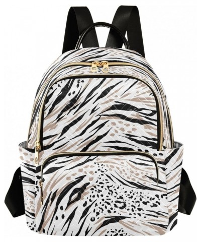 Mini Backpack Purse for Women Lightweight Girls Small Size White Leopard Print School Teens College Traveling Medium $13.86 B...