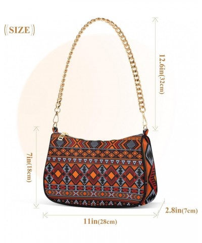 Clutch Shoulder Bags Tote Evening Purse Handbags for Women Hobo Bags Moroccan Design Tribal Ethnic Motifs Geometric with Zipp...