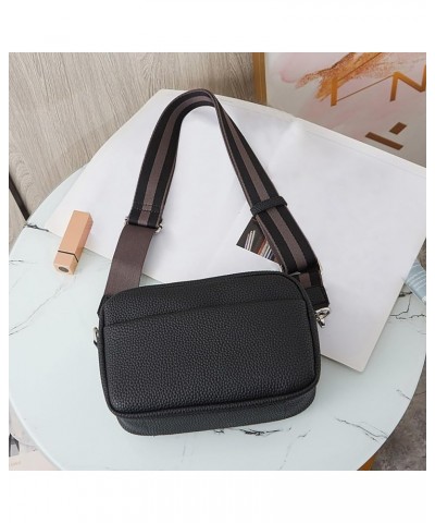 Crossbody Purse for Women Small Crossbody Bags Trendy Vegan Leather with Adjustable Shoulder Strap Black-2 $15.92 Crossbody Bags