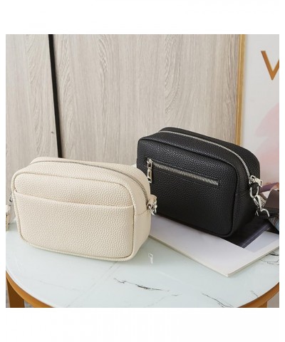 Crossbody Purse for Women Small Crossbody Bags Trendy Vegan Leather with Adjustable Shoulder Strap Black-2 $15.92 Crossbody Bags