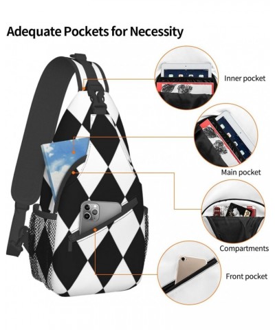 Power Harlequin Lightweight Sling Backpack Bag Travel Hiking Small Backpack For Women Men $11.75 Backpacks