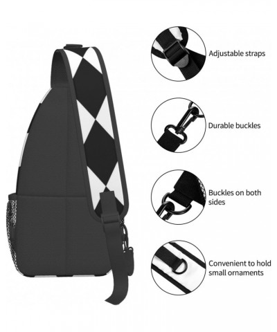 Power Harlequin Lightweight Sling Backpack Bag Travel Hiking Small Backpack For Women Men $11.75 Backpacks