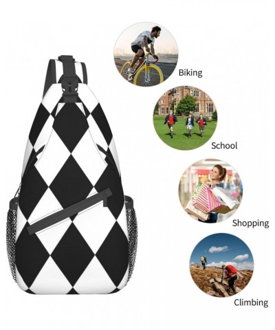 Power Harlequin Lightweight Sling Backpack Bag Travel Hiking Small Backpack For Women Men $11.75 Backpacks