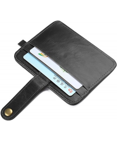 Card Packs for Men's and Women's Wallet Genuine Leather Carbon Fiber Pattern RFID Blocking Stylish Coin Packs (Black, 1201) B...