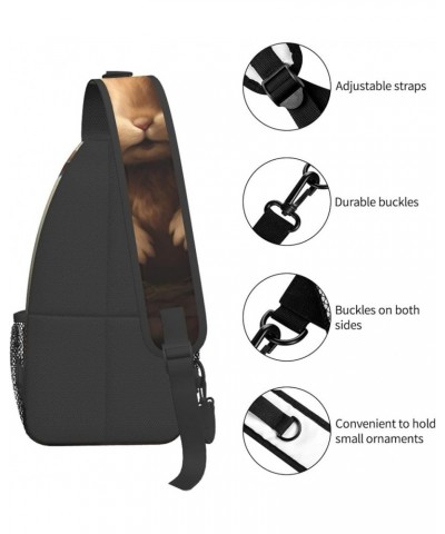 Eagle Crossbody Bag Chest Shoulder Bag Small Casual Backpack Suitable For Women Men Hiking Cute Bunny $14.78 Crossbody Bags