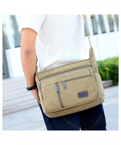 Shoulder bag Men Canvas Shoulder Bags Casual Tote Travel Men's Crossbody Bag Luxury Messenger Bags Fashion Handbag Green $29....