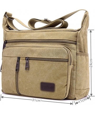 Shoulder bag Men Canvas Shoulder Bags Casual Tote Travel Men's Crossbody Bag Luxury Messenger Bags Fashion Handbag Green $29....