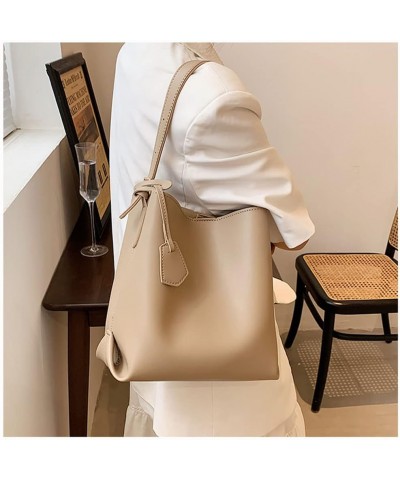 Women Bucket Handbag Crossbody Bag Shoulder Bags Tote Bags Purse Leather Hobo Handbags Ladies Khaki $44.92 Totes