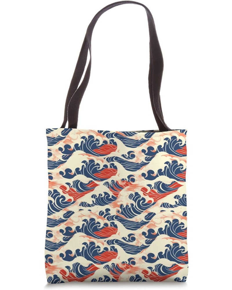 Kanagawa Wave Pattern Tote Bag $13.19 Totes