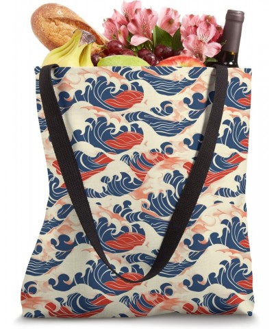 Kanagawa Wave Pattern Tote Bag $13.19 Totes