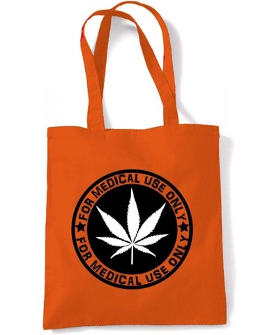 Marijuana Medical Use Only Tote Shoulder Shopping Bag Orange $7.41 Shoulder Bags