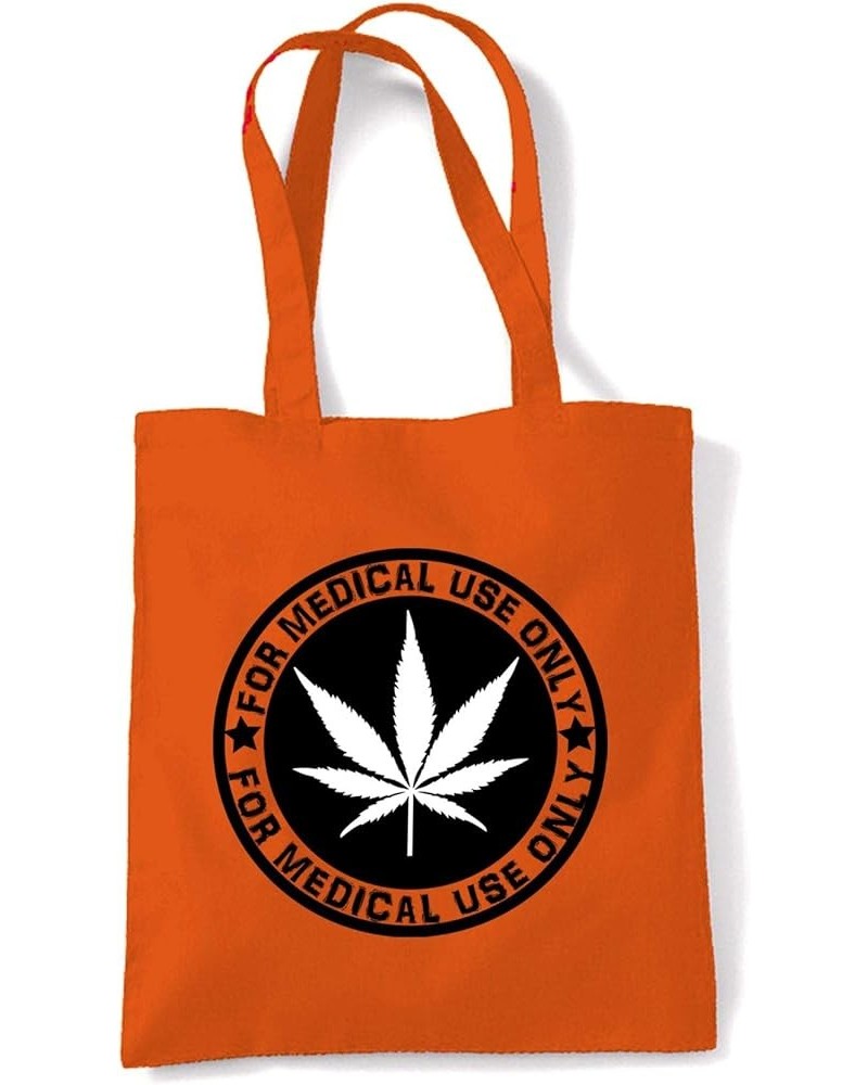 Marijuana Medical Use Only Tote Shoulder Shopping Bag Orange $7.41 Shoulder Bags