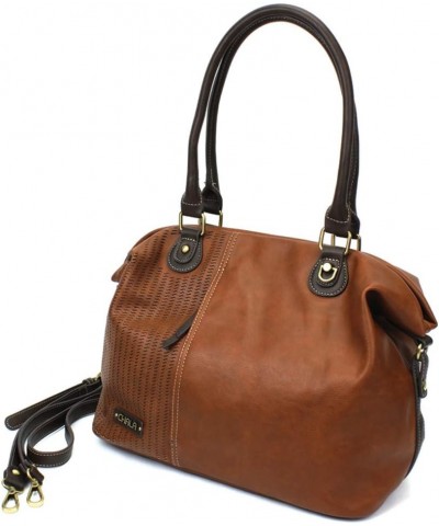 Laser Cut Crossbody Shoulder bag Tote Bag Faux Leather Brown Dragonfly $29.46 Shoulder Bags