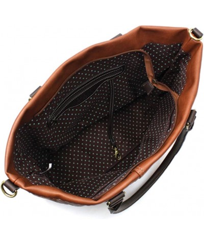 Laser Cut Crossbody Shoulder bag Tote Bag Faux Leather Brown Dragonfly $29.46 Shoulder Bags