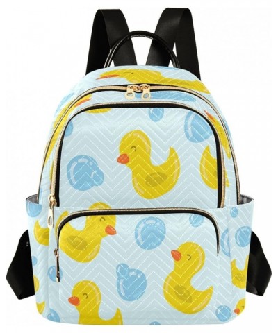 Yellow Ducks Mini Backpack Purse for Women, Pattern Travel Backpack Fashion Backpack Lightweight Shoulder Bag Small Casual Da...