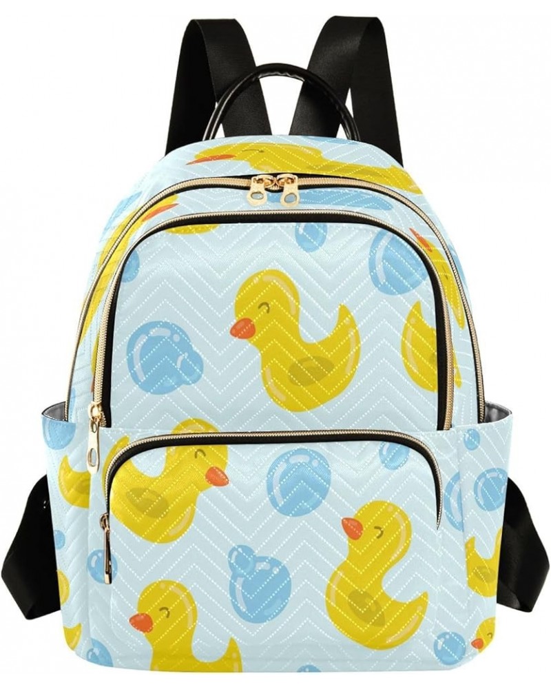 Yellow Ducks Mini Backpack Purse for Women, Pattern Travel Backpack Fashion Backpack Lightweight Shoulder Bag Small Casual Da...