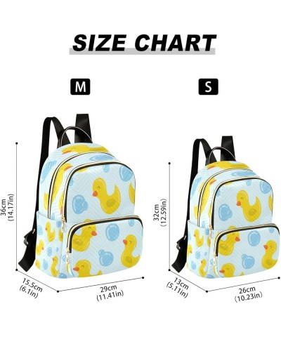 Yellow Ducks Mini Backpack Purse for Women, Pattern Travel Backpack Fashion Backpack Lightweight Shoulder Bag Small Casual Da...