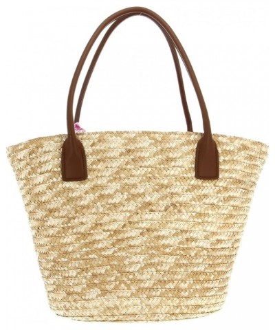 Women's Seashell Straw Bag, One Size Pink Bubble $81.17 Handbags