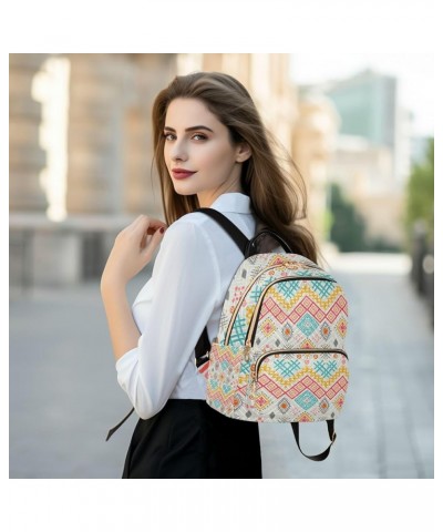 Women Backpack Ethnic Bohemian Tribal Art Durable Travel Backpack Lightweight Handbag Lady Purse Roomy Double Zipper Weekend ...