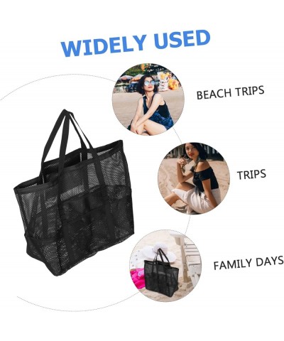 2pcs Beach Bag Mesh Beach Bag Tote Beach Bag Large Mesh Beach Bag Portable Nylon Toiletries Black Blackx4pcs $16.12 Others