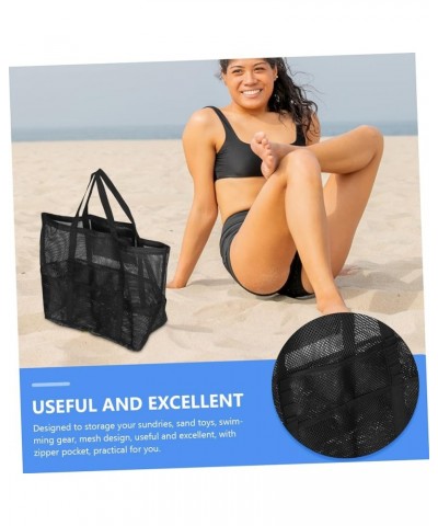 2pcs Beach Bag Mesh Beach Bag Tote Beach Bag Large Mesh Beach Bag Portable Nylon Toiletries Black Blackx4pcs $16.12 Others