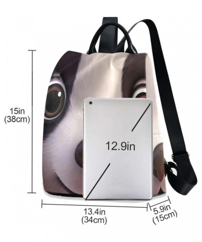 Tropical Pineapples Women's Backpack Purse Anti Theft Casual Fashion Bag with Pompom Cute Panda Face $21.96 Backpacks