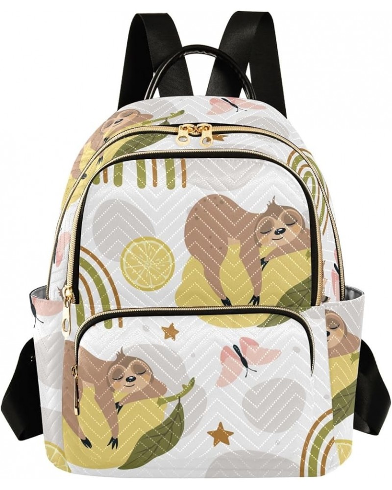 Mini Backpack Purse for Women Lightweight Girls Small Size Cute Sloth Rainbow School Teens College Traveling Medium $14.52 Ba...