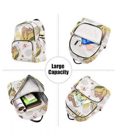 Mini Backpack Purse for Women Lightweight Girls Small Size Cute Sloth Rainbow School Teens College Traveling Medium $14.52 Ba...