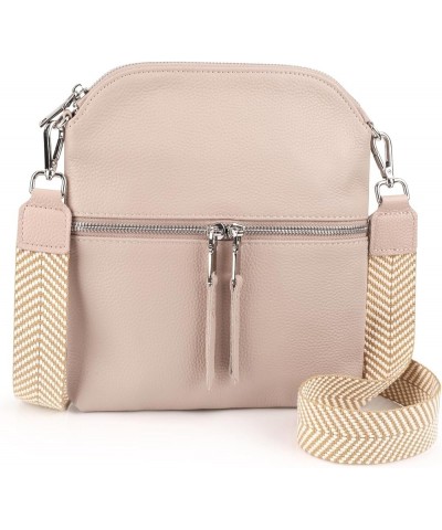 Genuine Leather Small Crossbody Bags for Women lightweight Cross Body Bag Purses with Outside Pocket B01 Nude $22.19 Crossbod...