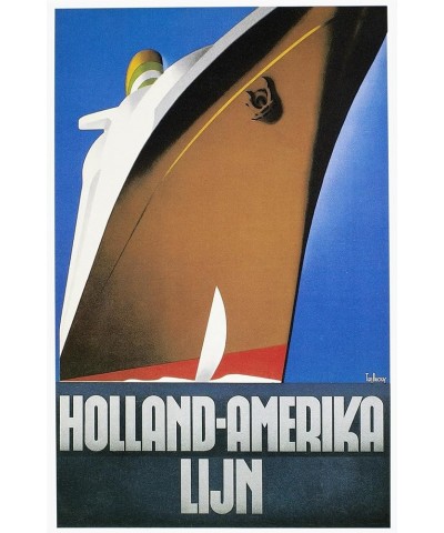 Stretched Canvas Print Dutch Travel Poster, 1932 by Willem Ten Broek, 12x16 18" x 24" Print Only $40.32 Others