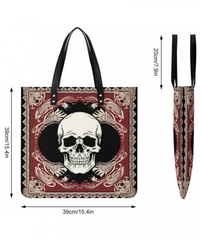 Skulls Cashew Flowers Handbag Large Capacity Top-Handle Bag Ladies Shoulder Totes $21.08 Totes