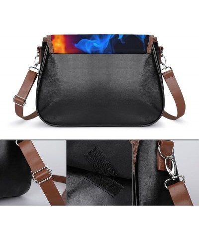 Fashion Flap Over PU Leather Small Crossbody Bag, Women Vintage Purse Bag Shoulder Bag Pattern (58) $16.80 Totes