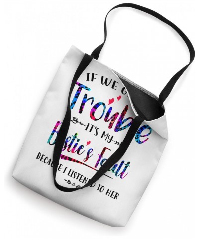 If we get in trouble it's my bestie's fault Colorful Leopard Tote Bag $10.68 Totes