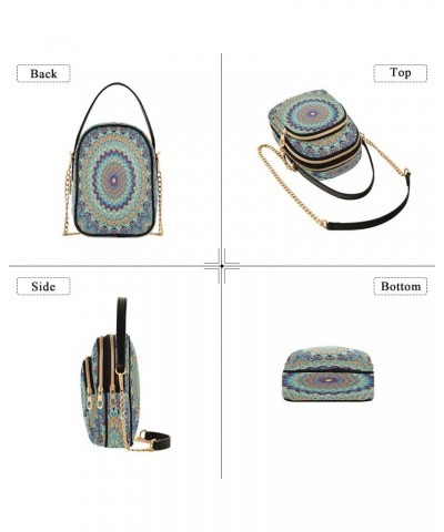 Quilted Crossbody Bags for Women,Mandala Women's Crossbody Handbags Small Travel Purses Phone Bag $9.46 Crossbody Bags