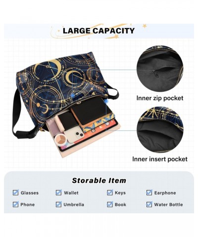 Moon Star Bohoo Tote Bag for Women Large Hobo Bags Cross Body Bag Hobo Purse with Adjustable Strap for Travel Women $16.82 Totes