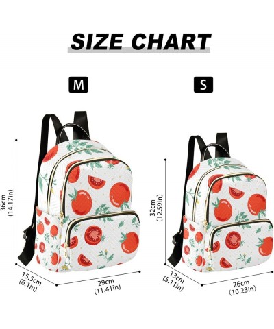 Red Tomato Flowers Backpack for Women, Anti Theft Backpack Lightweight Small Travel Backpack Shoulder Bag Mini(10.23'' x 5.11...