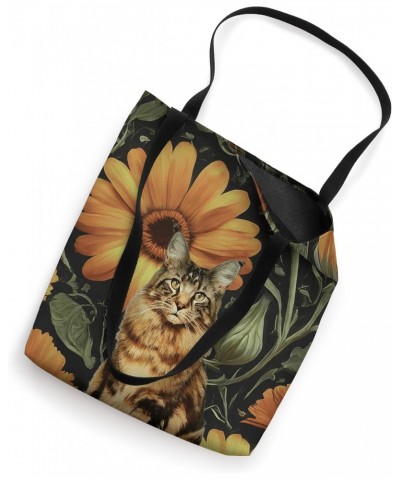 Maine Coon Cat Calendula Orange Pacific Beauty Summer Tote Bag $14.84 Totes