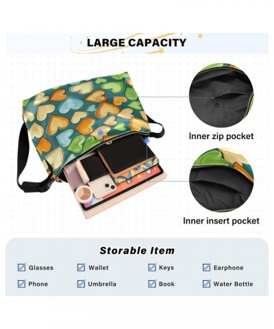 Colorful Love Shoulder Bag Purse for Women,Large Leather Handbag Crossbody Bags Adjustable Straps Tote Bag Hobo Bags87 $13.53...