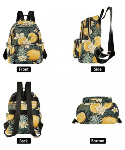 Lemon Flowers Pineapple Women's Backpack Purse Causal Daypack Work Travel College Business Trip Bag Shoulder Bag Medium $20.1...