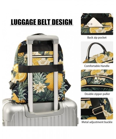 Lemon Flowers Pineapple Women's Backpack Purse Causal Daypack Work Travel College Business Trip Bag Shoulder Bag Medium $20.1...