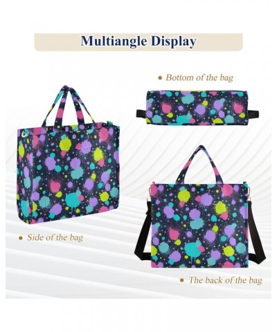 Paint Splatter Print Tote Bag for Women Corduroy Crossbody Bag Stylish Shoulder Handbag Casual Satchel Hobo Bag M $14.40 Satc...