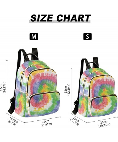 Women Backpack Spiral Tie Dye Watercolor Durable Travel Backpack Lightweight Handbag Lady Purse Roomy Double Zipper Weekend B...