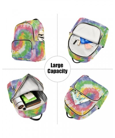 Women Backpack Spiral Tie Dye Watercolor Durable Travel Backpack Lightweight Handbag Lady Purse Roomy Double Zipper Weekend B...