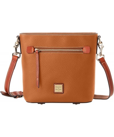 Handbag, Pebble Grain Small Zip Crossbody Caramel $47.95 Crossbody Bags