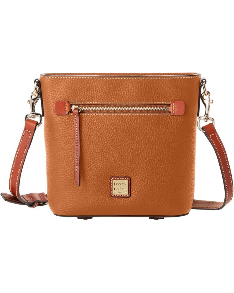 Handbag, Pebble Grain Small Zip Crossbody Caramel $47.95 Crossbody Bags