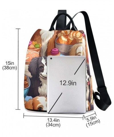 Backpack Purse for Women Cute Otters on the Water Anti Theft Travel Bag Fashion Pompom Backpack for Hiking Dogs and Food Bowl...