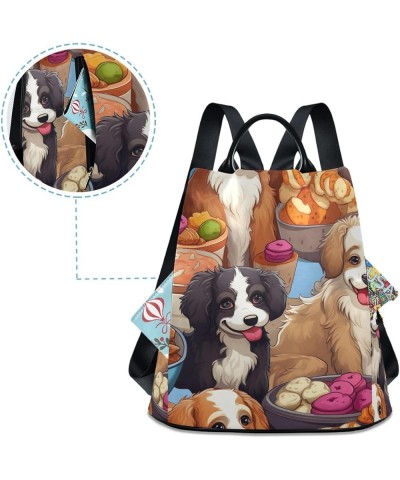 Backpack Purse for Women Cute Otters on the Water Anti Theft Travel Bag Fashion Pompom Backpack for Hiking Dogs and Food Bowl...