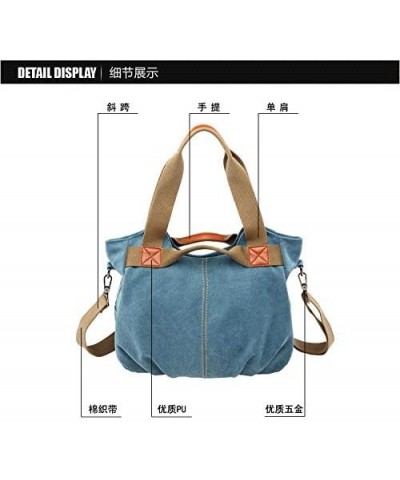 Fashion Leisure Canvas Satchel Purse For Womens Crossbody Bag Purse Vintage Handbag Casual Large Hobo Bags Purple $14.39 Satc...