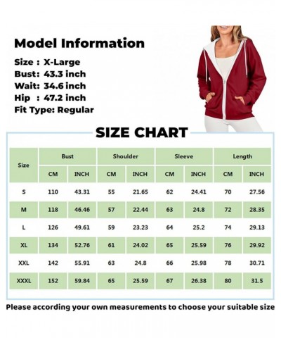 Womens Hoodies Zip Up Drawstring Sweatshirts Long Sleeve Oversized Y2k Clothes Casual Loose Jackets with Pockets 4-cyan $10.6...